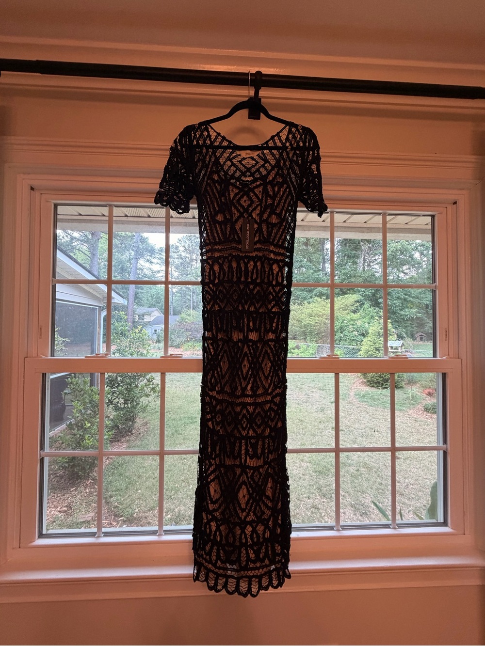 Stone Cold Fox Black Lace Maxi Dress